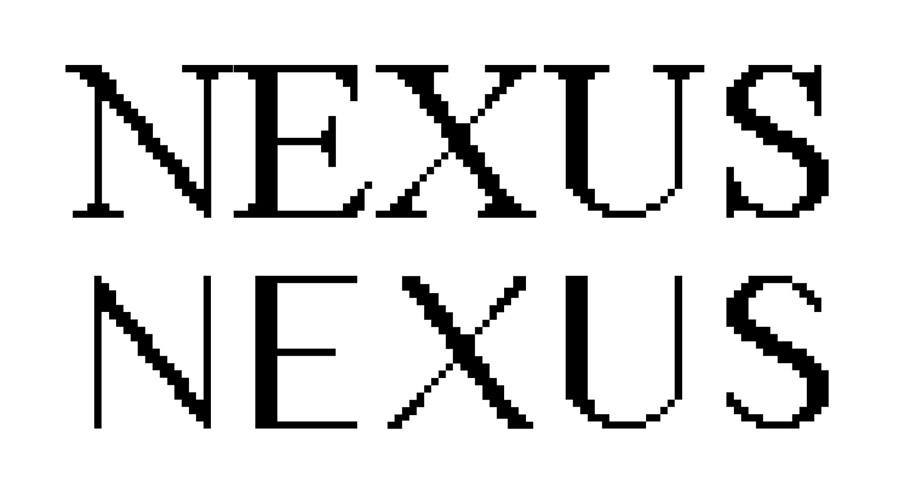 Sans Times Sans capital X comparison.